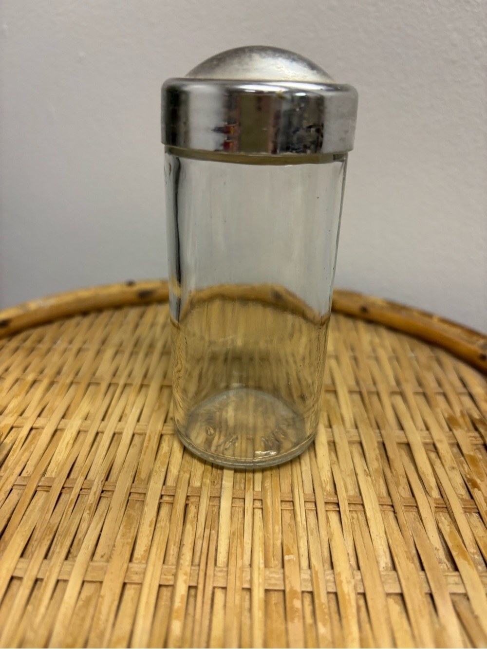Classic Glass Salt Shaker with Silver Top - Clear